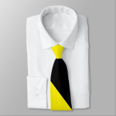 Noir et cravate Diagonal-Rayée de Jaune-Or (Attaché)