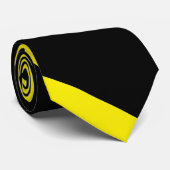 Noir et cravate Diagonal-Rayée de Jaune-Or (Roulé)