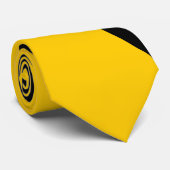 Noir et cravate diagonale de Large-Rayure d'or (Roulé)