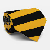 Noir et cravate Rugby-Rayée de Jaune-Or (Roulé)