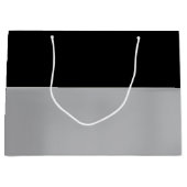 Noir et grand sac de cadeau d'argent (Devant)