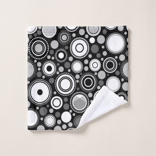 Noir et gris (Gant de toilette)