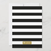 Noir et invitation de baby shower d'or (Dos)