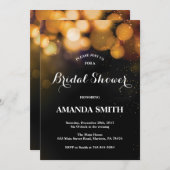 Noir et invitation de Fête de la mariée d'or (Devant / Derrière)