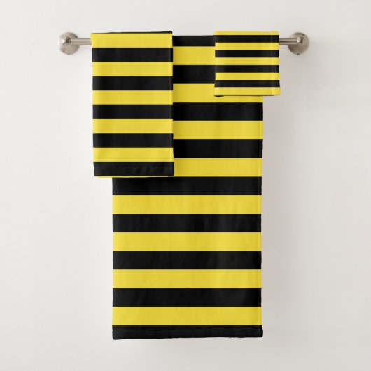 Noir et jaune bouton d'or rayure horizontale (En situation)