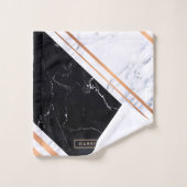 Noir et Marbre blanc (Gant de toilette)