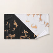 Noir et Marbre blanc (Serviette à main)