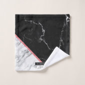 Noir et Marbre blanc (Gant de toilette)