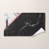 Noir et Marbre blanc (Serviette à main)