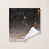 Noir et Marbre blanc (Gant de toilette)