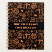 Noir et marron Architectural Blueprint Engineer (Devant)