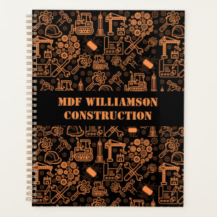 Noir et marron Architectural Blueprint Engineer