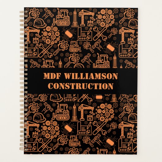 Noir et marron Architectural Blueprint Engineer (Devant)