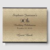 Noir et or Anniversaire de la fête Mémoire / Livre (Recto)