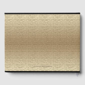 Noir et or Anniversaire de la fête Mémoire / Livre (Verso)