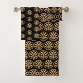 Noir et or Art Nouveau motif - Ajouter votre nom (En situation)