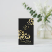 Noir et or de monogramme de carte d'entreprise (Debout devant)
