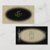 Noir et or de nogram de carte de visite de spa et (Devant / Derrière)