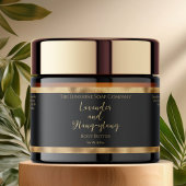 Noir et or Foil imperméable Cosmétique Étiquette d