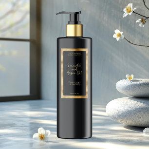 Noir et or imperméable Cosmétique Étiquette boutei