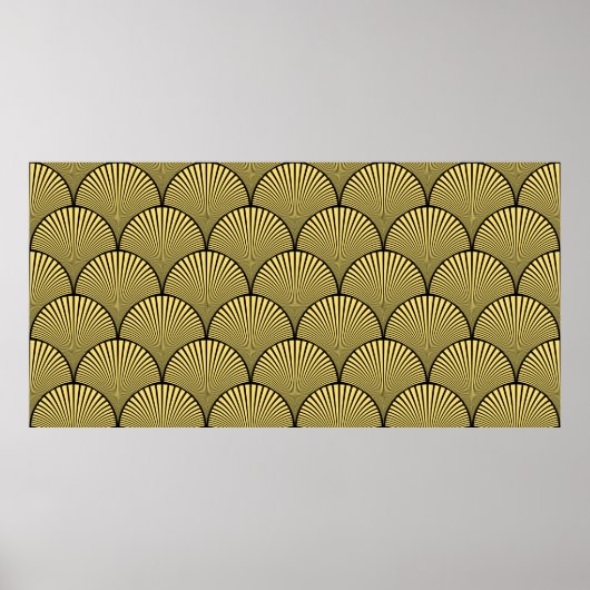 Noir et or incomparable art déco floral w (Devant)