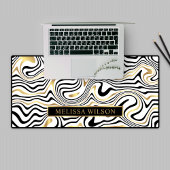 Noir et or Marbre Agate Nom du Motif Abstrait