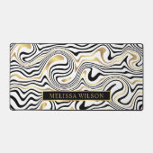 Noir et or Marbre Agate Nom du Motif Abstrait (Recto)