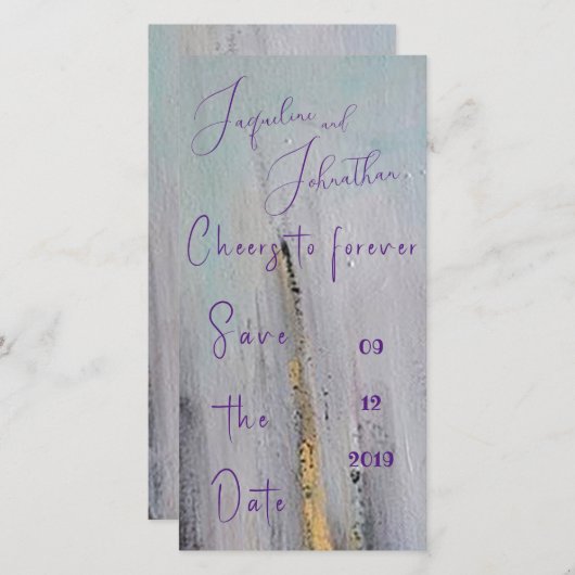 Noir et Or Moderne Abstrait Carte de Préavis de Da (Devant / Derrière)