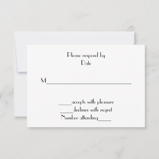 Noir et or Snowflake Wedding RSVP (Dos)