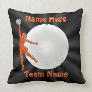 Noir et orange a personnalisé le coussin de