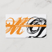 Noir et orange !! Swoosh... cartes de profil (Dos)