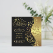 Noir et quatre-vingtième invitation de fête (Debout devant)