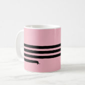 Noir et rose drôles de tasse de teckel (Devant gauche)