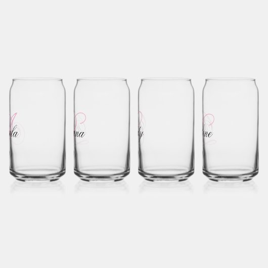 Noir et rose Fancy Monogramme (Gauche)