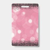 Noir et rose Glam Sweet 16 Badge (Dos)