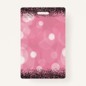 Noir et rose Glam Sweet 16 Badge (Dos)