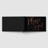 Noir et Rose Gold Modèle Livre d'invité Signature (Complet)