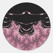 Noir et rose ~ Sticker rond classique (Devant)