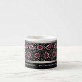 Noir et rose | texte personnalisé Expresso Mugs (Devant)