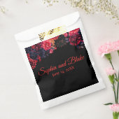 Noir et Rouge Gothique Floral Mariage Favor Sacs (Scellé)