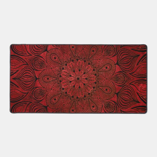 Noir et rouge Mandala Fleur Zen Cool Neutral Goth (Recto)