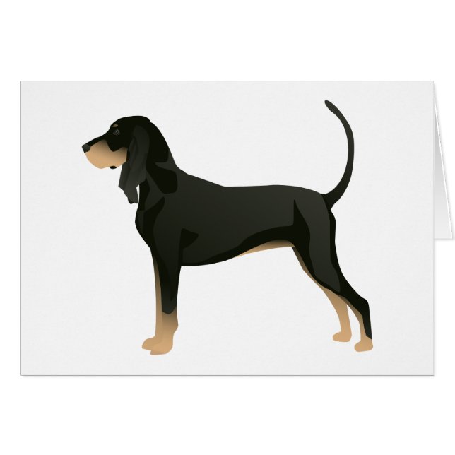 Noir et Tan Coonhound Basic race personnalisable (Devant horizontal)