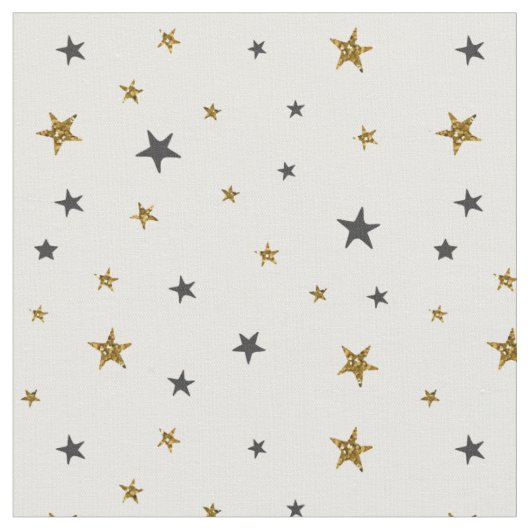 Noir et tissu d'étoiles d'or (Fermer)