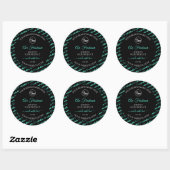 Noir et Turquoise Cloud Produit Étiquettes avec lo (Feuille)