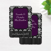Noir et violet mariage faveur merci tag (Bureau)