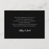 Noir et violet souhaitant bien. Carte d'insertion (Dos)