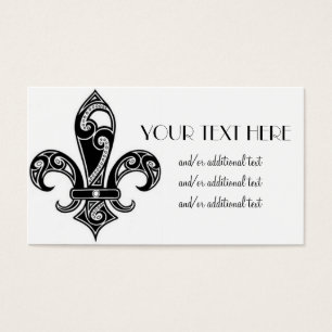 Noir et White Fleur De Lis