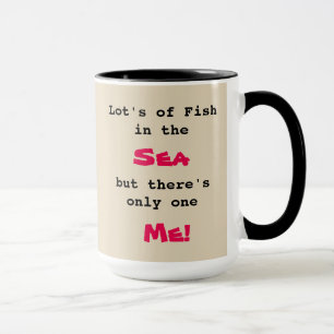 Noir fait sur commande 15 tasse des poissons 98 de