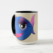 Noir fait sur commande 15 tasse des poissons 98 de (Devant gauche)