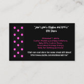 Noir fait sur commande de cartes de visite avec (Dos)